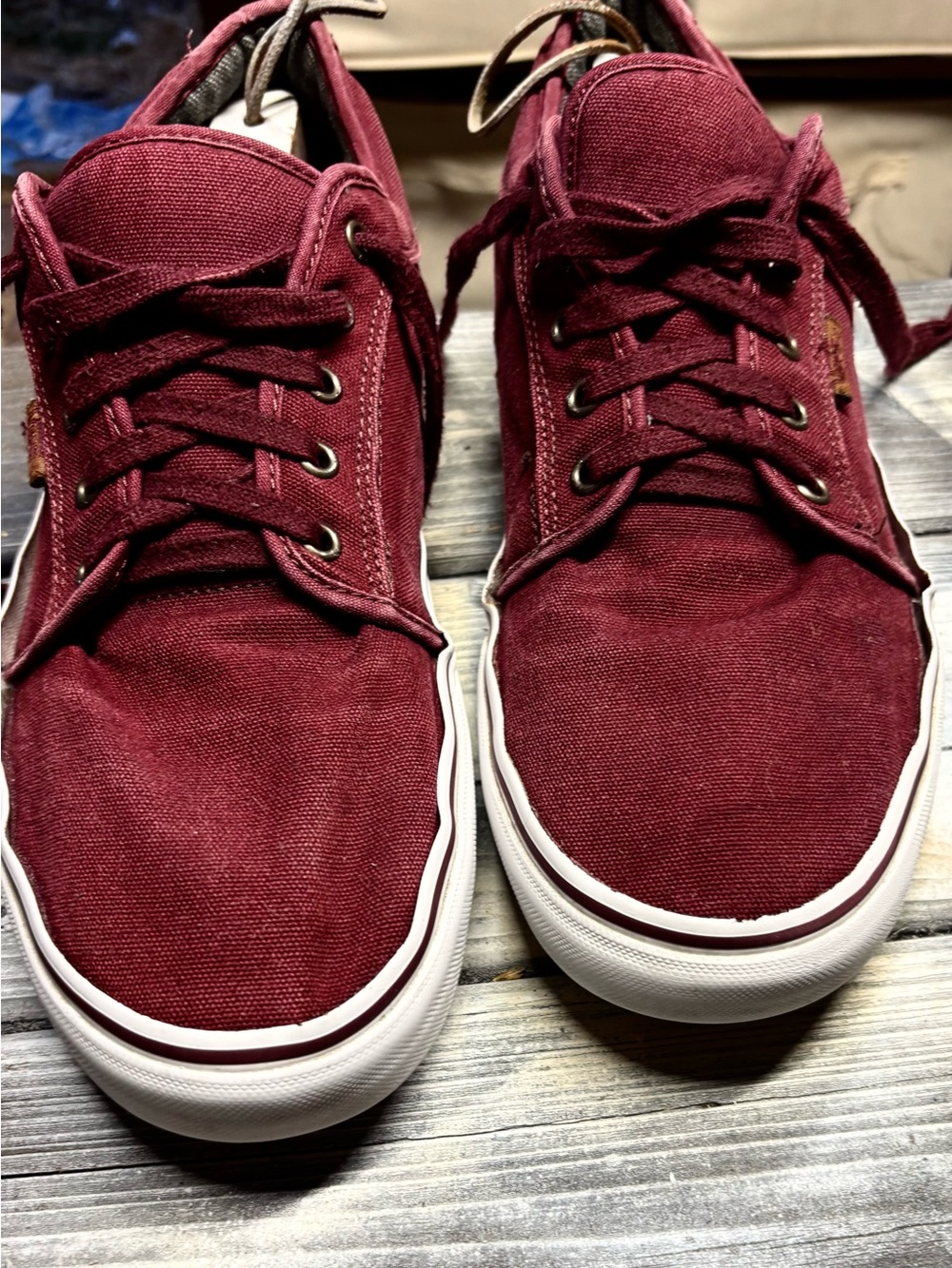 Burgundy Vans Pro skate shoes size US 14 #skateboarding #skate